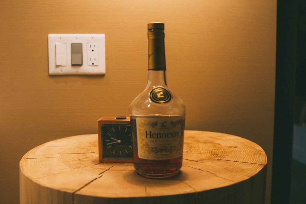 a bottle of hennessy